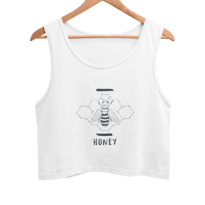 Bee Women's Crop Tank Top its clover