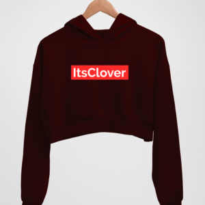 itsClover Brand official Women's Crop Hoodie - Its Clover