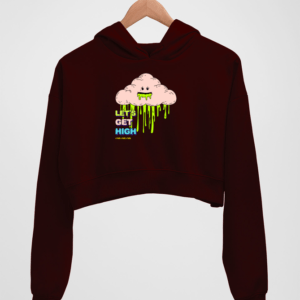 High Women's Crop Hoodie - Its Clover