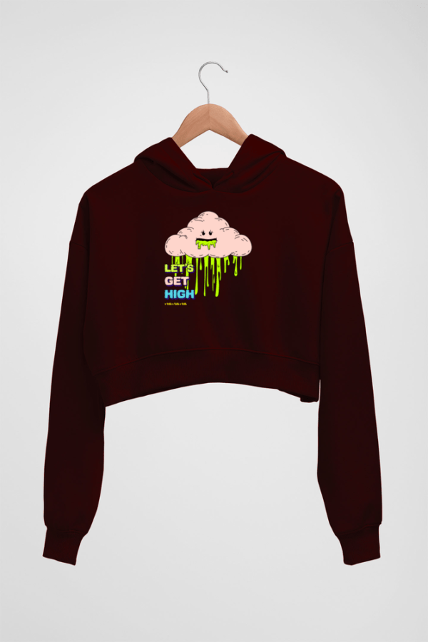 High Women's Crop Hoodie - Its Clover