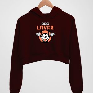 Dog Lover Women's Crop Hoodie - Its Clover