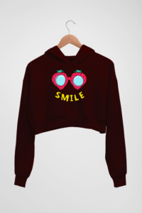 Smile Women's Crop Hoodie - Its Clover