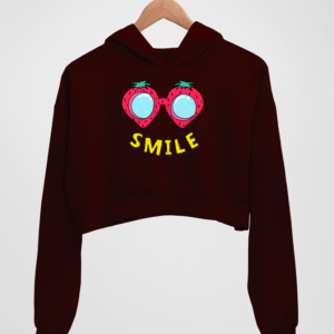 Smile Women's Crop Hoodie - Its Clover