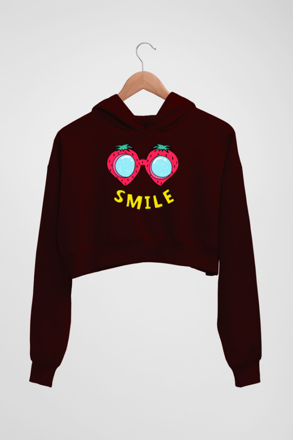 Smile Women's Crop Hoodie - Its Clover