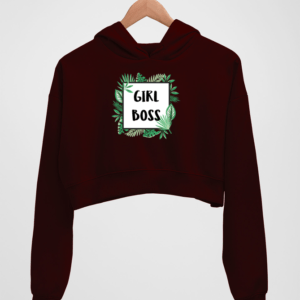 Girl Boss Women's Crop Hoodie - Its Clover
