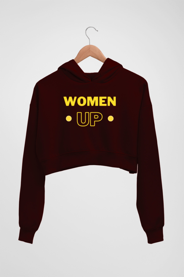 Women Up Women's Crop Hoodie - Its Clover