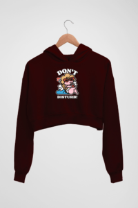 No Disturb Women's Crop Hoodie - Its Clover