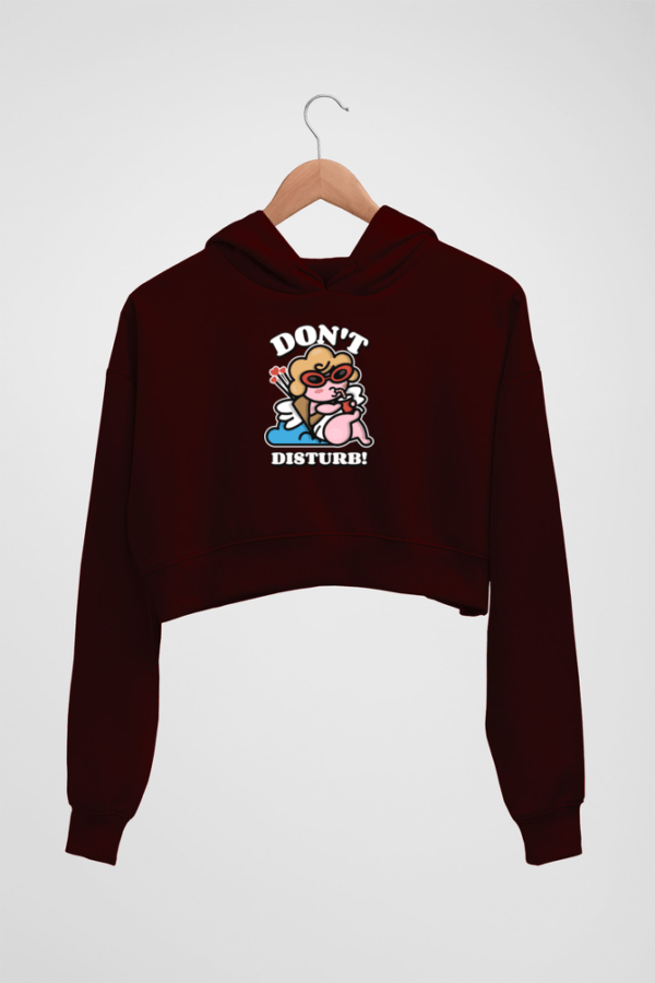 No Disturb Women's Crop Hoodie - Its Clover