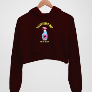 Valentine Women's Crop Hoodie - Its Clover