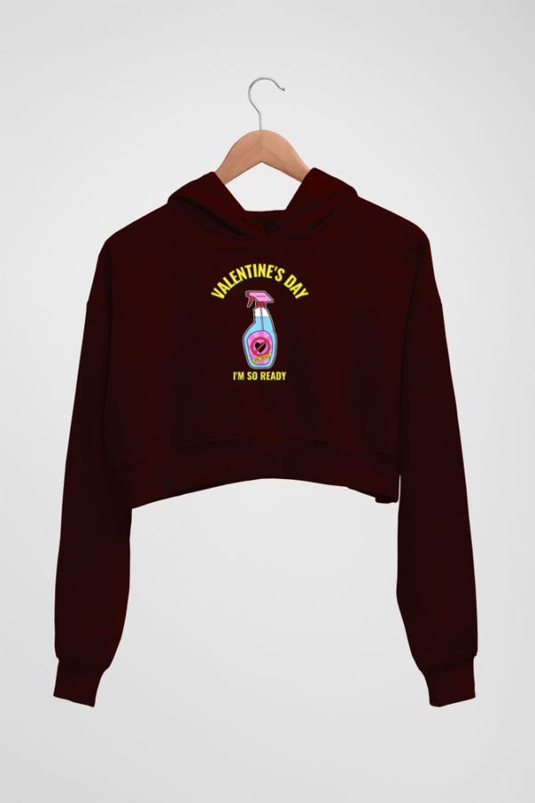 Valentine Women's Crop Hoodie - Its Clover