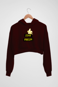 Stay Fresh Women's Crop Hoodie - Its Clover