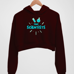 Tiny Scientist Women's Crop Hoodie - Its Clover