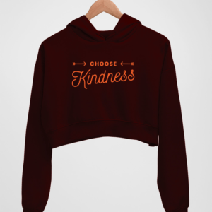 Kindness Women's Crop Hoodie - Its Clover