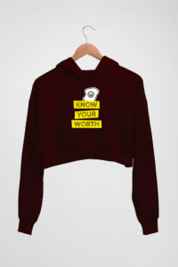 Your Worth Women's Crop Hoodie - Its Clover