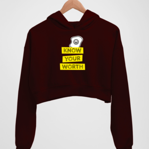 Your Worth Women's Crop Hoodie - Its Clover