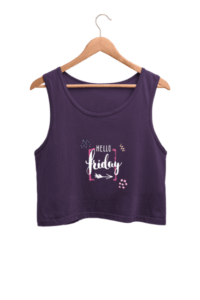 Hello Friday Women's Crop Tank Top its clover