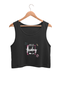 Hello Friday Women's Crop Tank Top its clover