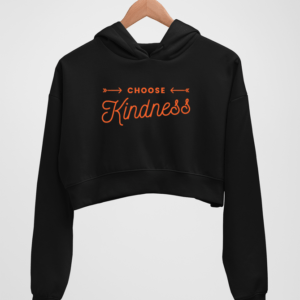 Kindness Women's Crop Hoodie - Its Clover