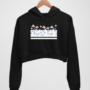 Floral Women's Crop Hoodie - Its Clover