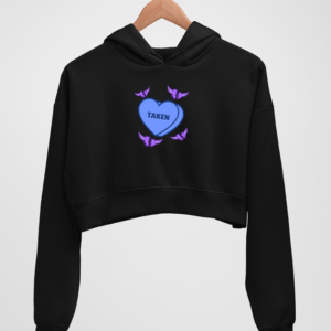 Taken Women's Crop Hoodie - Its Clover
