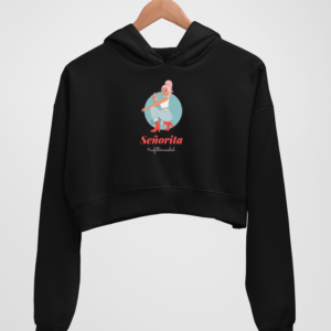 Senorita Women's Crop Hoodie - Its Clover