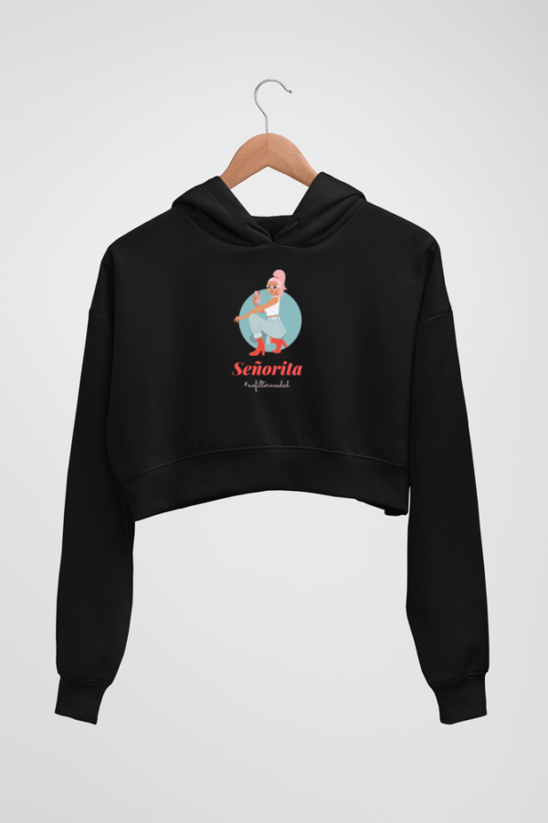 Senorita Women's Crop Hoodie - Its Clover