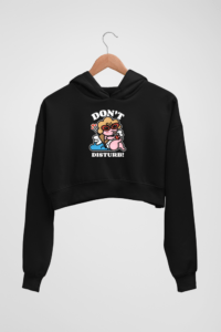 No Disturb Women's Crop Hoodie - Its Clover