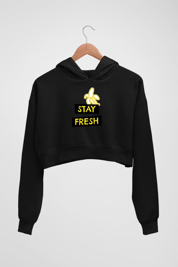 Stay Fresh Women's Crop Hoodie - Its Clover