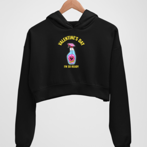 Valentine Women's Crop Hoodie - Its Clover