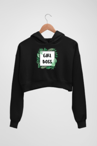 Girl Boss Women's Crop Hoodie - Its Clover