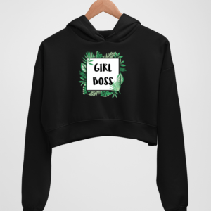 Girl Boss Women's Crop Hoodie - Its Clover