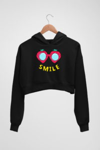 Smile Women's Crop Hoodie - Its Clover