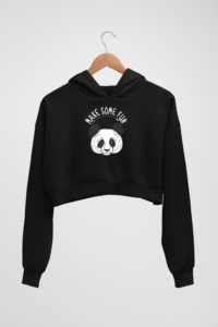 Fun Panda Women's Crop Hoodie - Its Clover