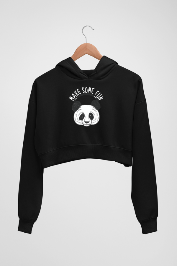 Fun Panda Women's Crop Hoodie - Its Clover