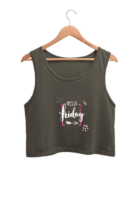 Hello Friday Women's Crop Tank Top its clover