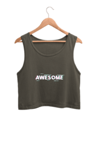 Awesome Women's Crop Tank Top its clover