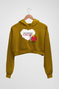 Call Me Love Women's Crop Hoodie - Its Clover