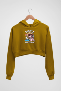 No Disturb Women's Crop Hoodie - Its Clover