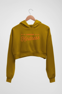 Kindness Women's Crop Hoodie - Its Clover