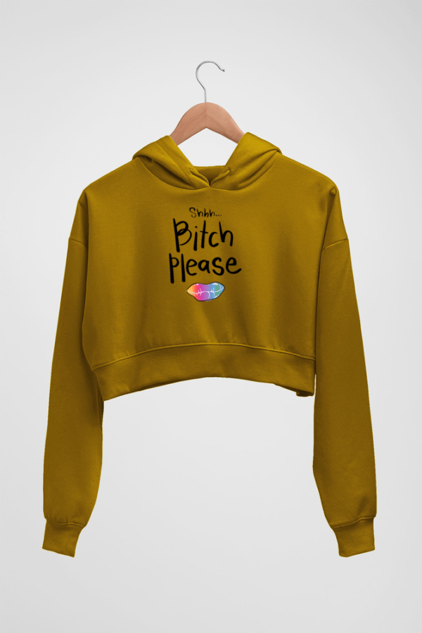 Bitch Women's Crop Hoodie - Its Clover