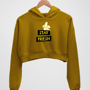 Stay Fresh Women's Crop Hoodie - Its Clover