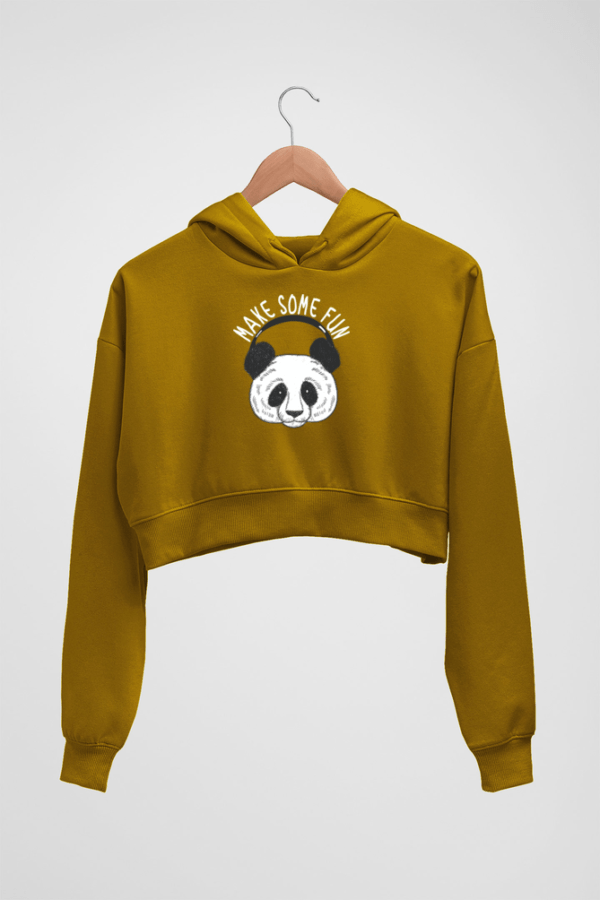 Fun Panda Women's Crop Hoodie - Its Clover