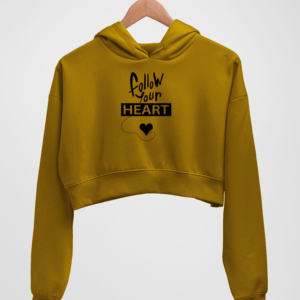 Follow Heart Women's Crop Hoodie - Its Clover