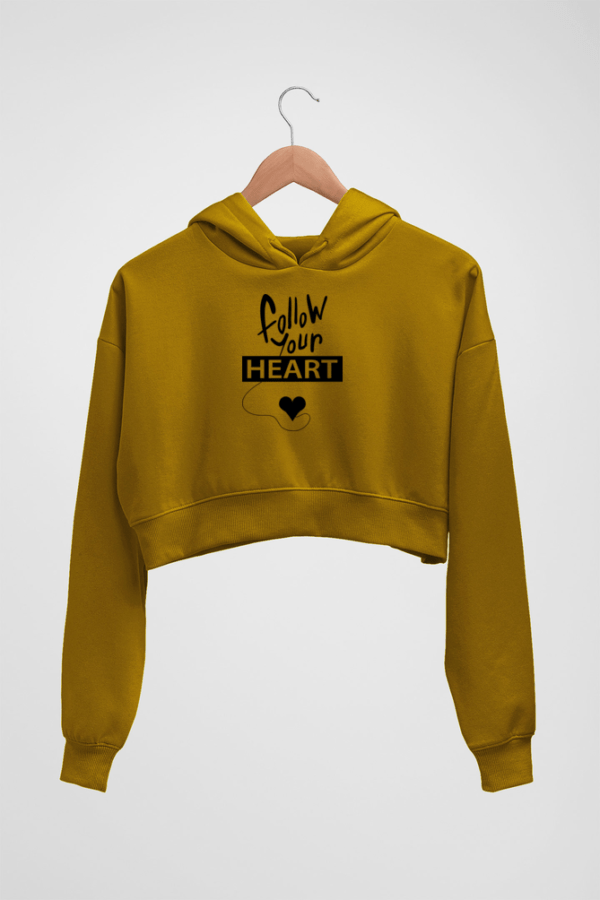 Follow Heart Women's Crop Hoodie - Its Clover