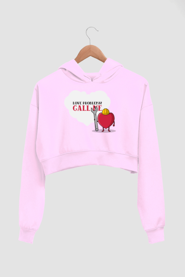 Call Me Love Women's Crop Hoodie - Its Clover