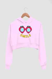 Smile Women's Crop Hoodie - Its Clover