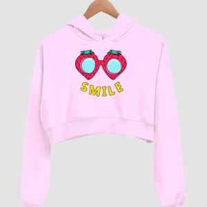 Smile Women's Crop Hoodie - Its Clover