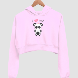Panda Women's Crop Hoodie - Its Clover