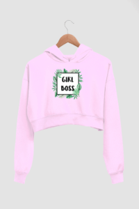 Girl Boss Women's Crop Hoodie - Its Clover