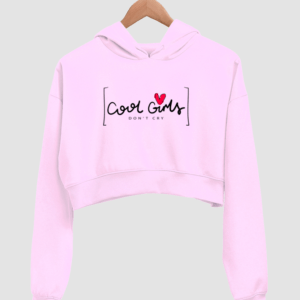 Cool Girls Women's Crop Hoodie - Its Clover